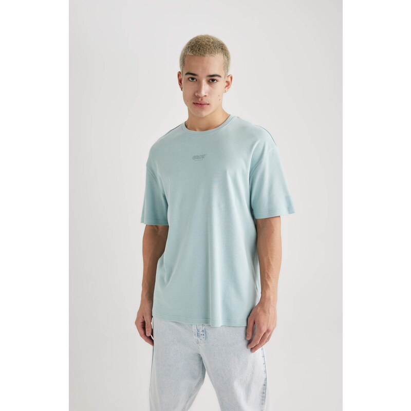 DEFACTO Comfort Fit Crew Neck Printed T-Shirt