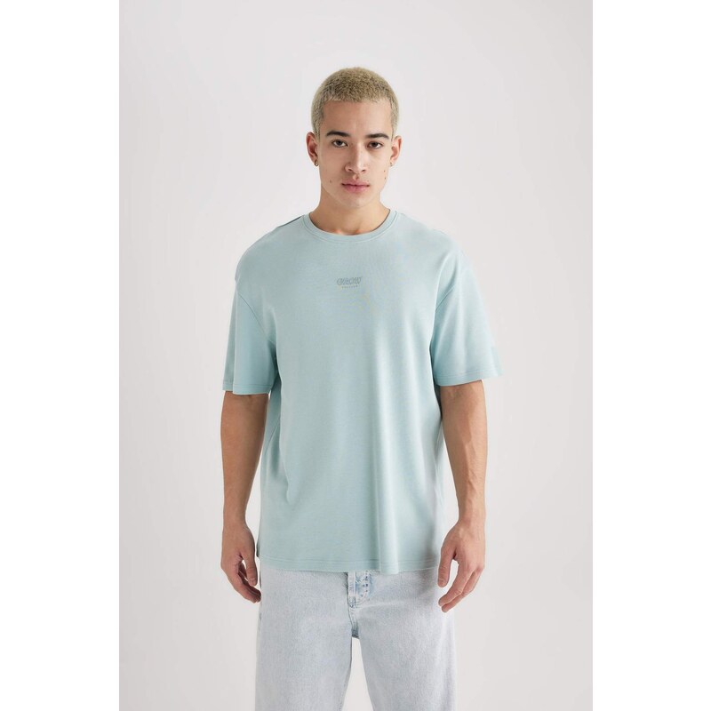 DEFACTO Comfort Fit Crew Neck Printed T-Shirt