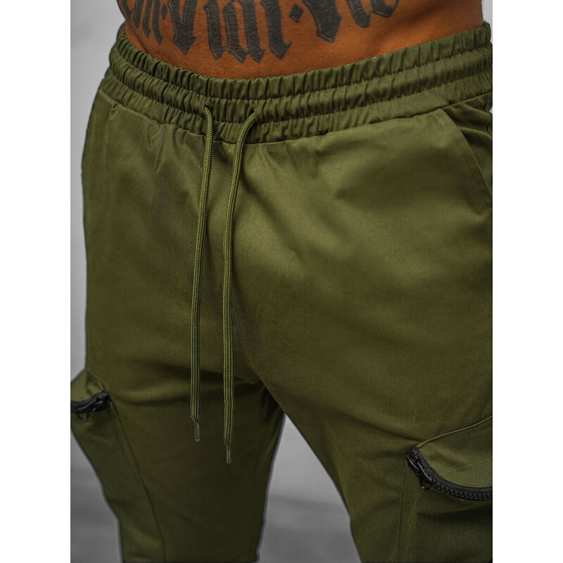 Pánské Chino Jogger Kalhoty Khaki OZONEE O/475