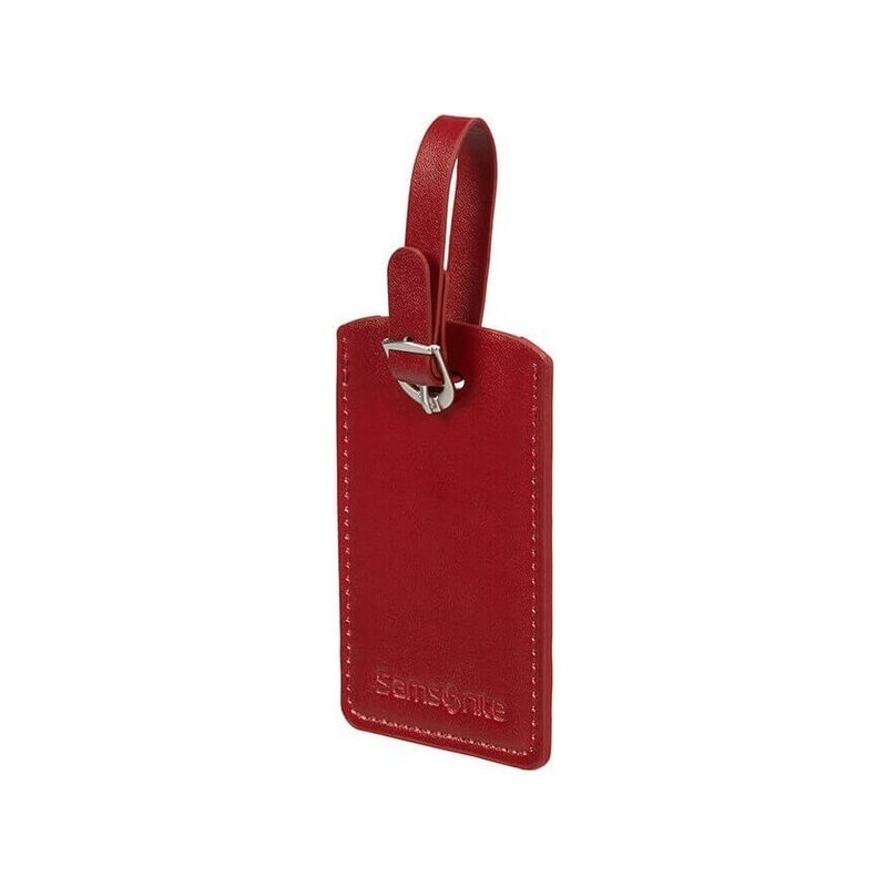 Samsonite sada visaček Rectangle Luggage Tag red