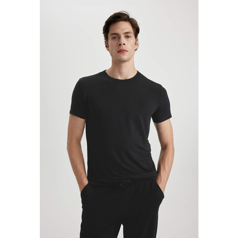 DEFACTO Slim Fit Short Sleeve Knitted Tops