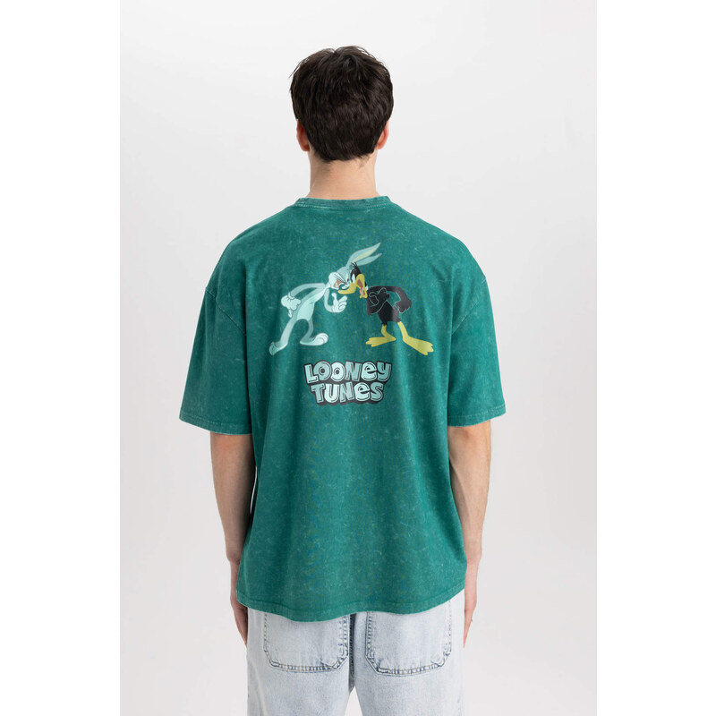 DEFACTO Oversize Fit Looney Tunes Licensed Crew Neck Printed T-Shirt
