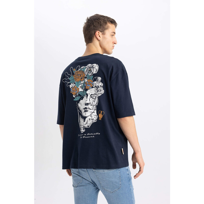 DEFACTO Loose Fit Crew Neck Printed T-Shirt