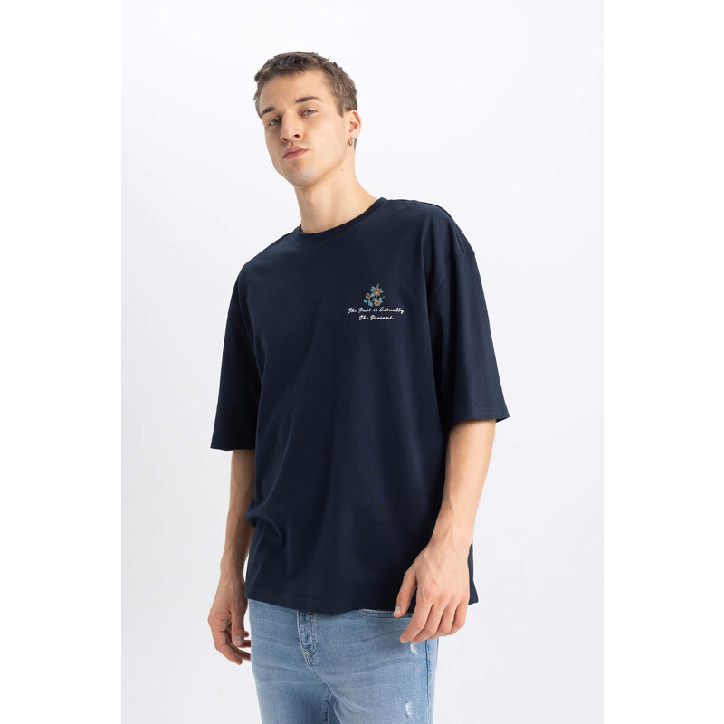 DEFACTO Loose Fit Crew Neck Printed T-Shirt