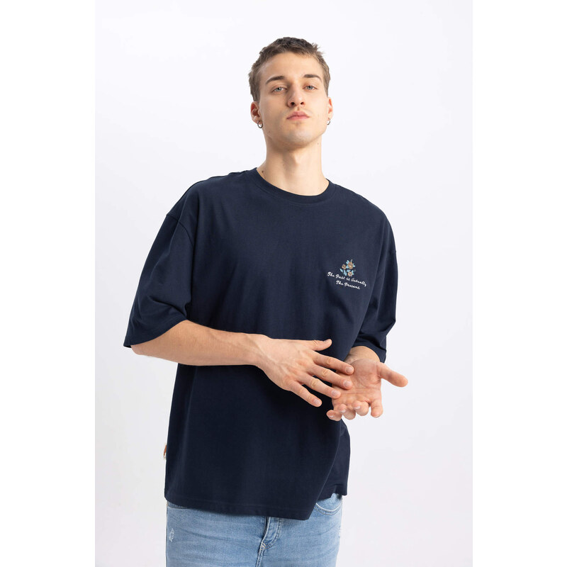 DEFACTO Loose Fit Crew Neck Printed T-Shirt