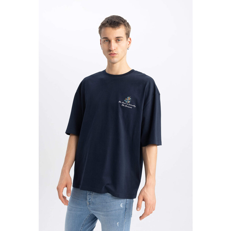 DEFACTO Loose Fit Crew Neck Printed T-Shirt