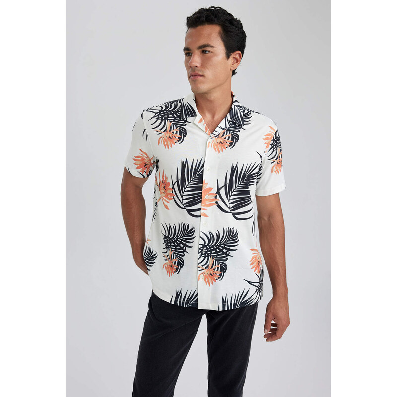 DEFACTO Regular Fit Printed Short Sleeve Shirt