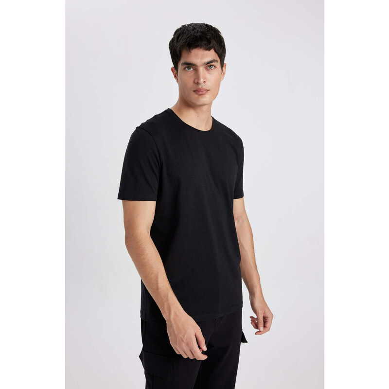 DEFACTO Regular Fit Crew Neck Cotton T-Shirt