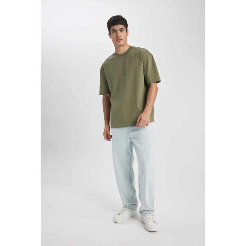 DEFACTO Oversize Fit Crew Neck T-Shirt