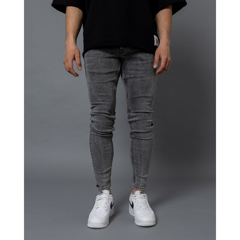 2Y Premium Šedé skinny fit džíny DISHONEST