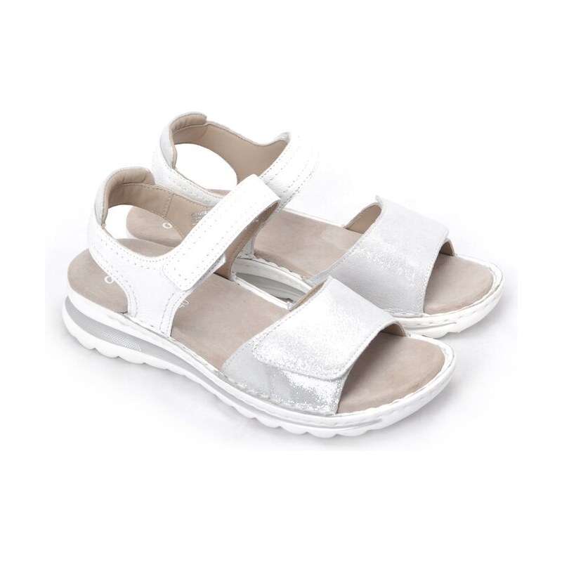 Dámské komfortní sandály na suchý zip Ara 12-47207 bílá