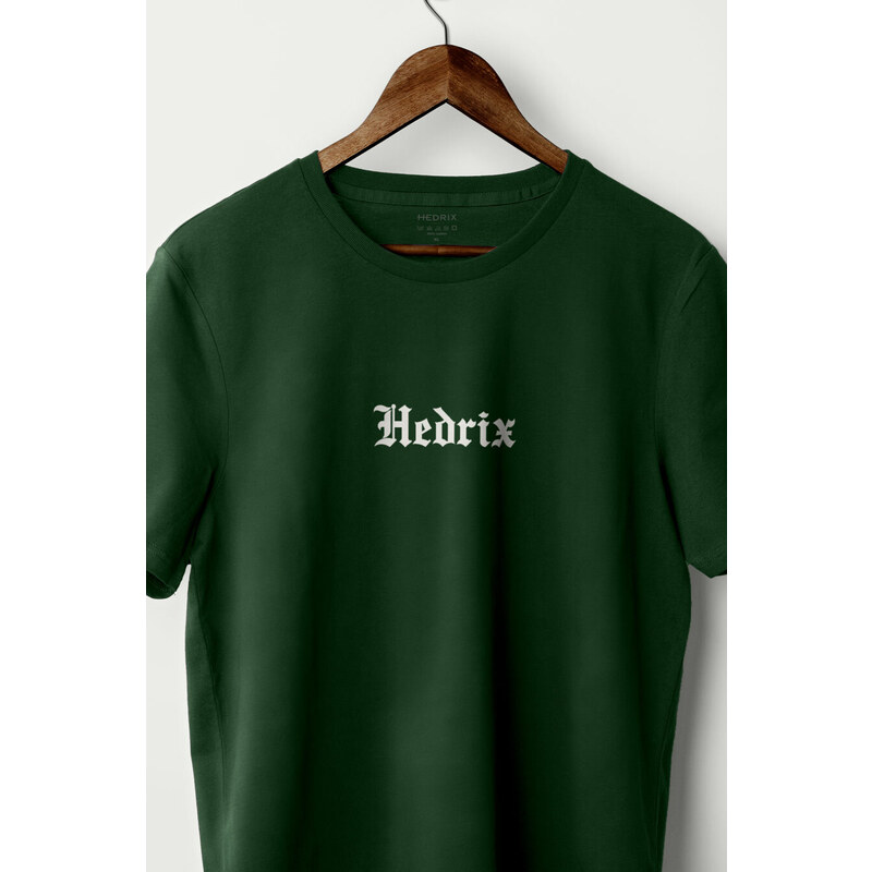 Hendrix Tričko, Barva Zelená, s Potiskem Hedrix Retro
