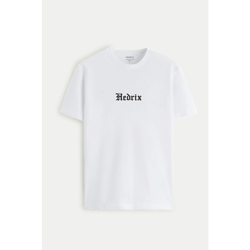 Tričko, Barva Bílá, s Potiskem Hedrix Retro