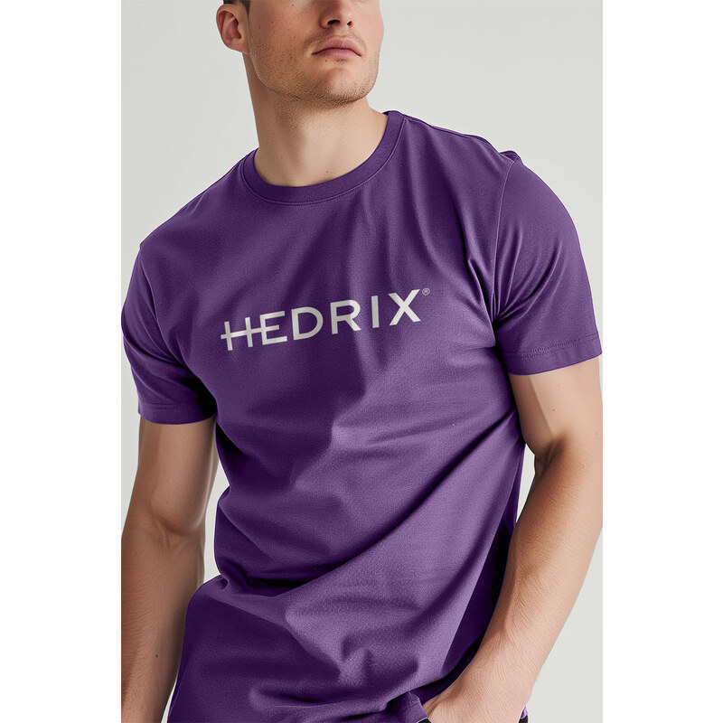 Hendrix Tričko, Barva Fialová , s Potiskem Hedrix Logo