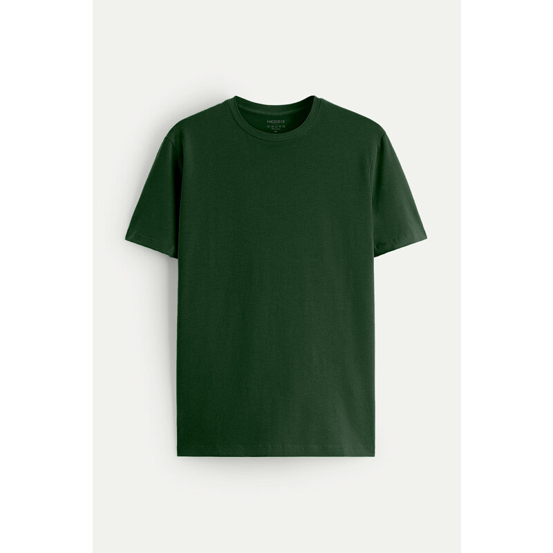 Hendrix Tričko, Barva Zelená, s Potiskem Basic T Shirt