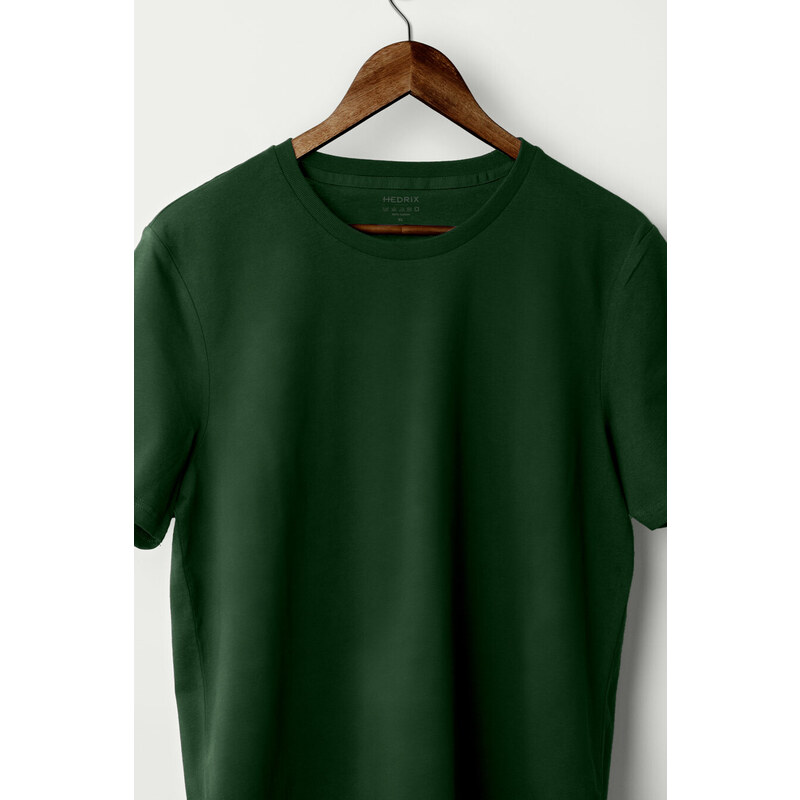 Hendrix Tričko, Barva Zelená, s Potiskem Basic T Shirt