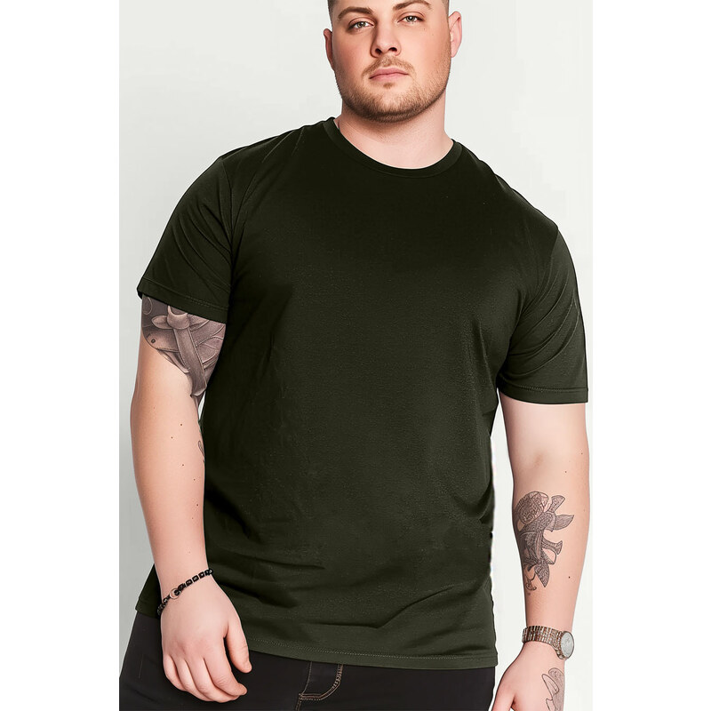 Hendrix Tričko, Barva Khaki, s Potiskem Basic T Shirt