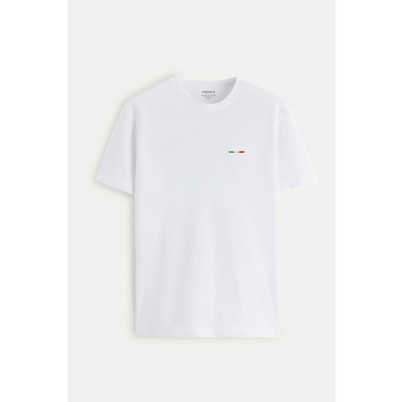 Tričko, Barva Bílá, s Potiskem Italian Stripe