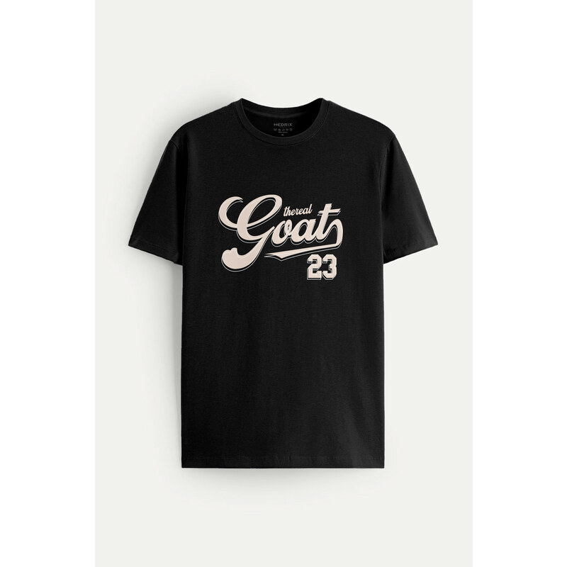 Tričko, Barva Černá, s Potiskem The Real Goat