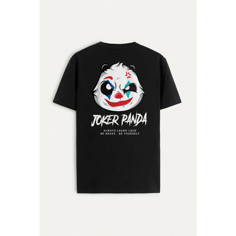 Tričko, Barva Černá, s Potiskem Joker Panda