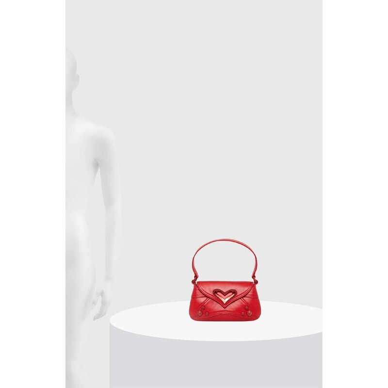 Kožená kabelka Pinko červená barva, 102830 A1RR