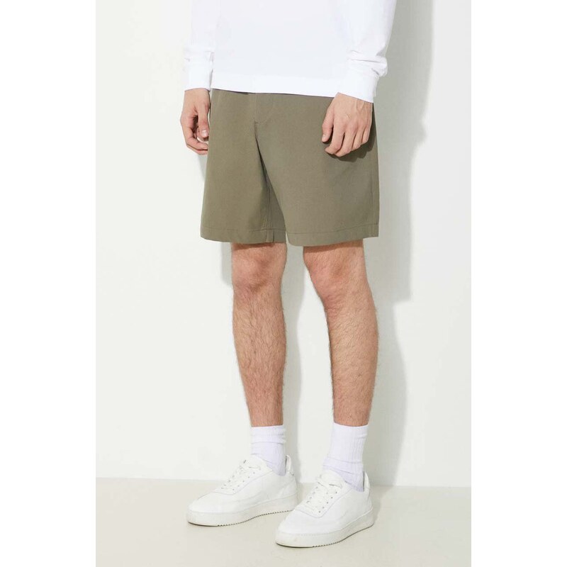 Kraťasy Norse Projects Ezra Relaxed Solotex pánské, zelená barva, N35.0603.8076