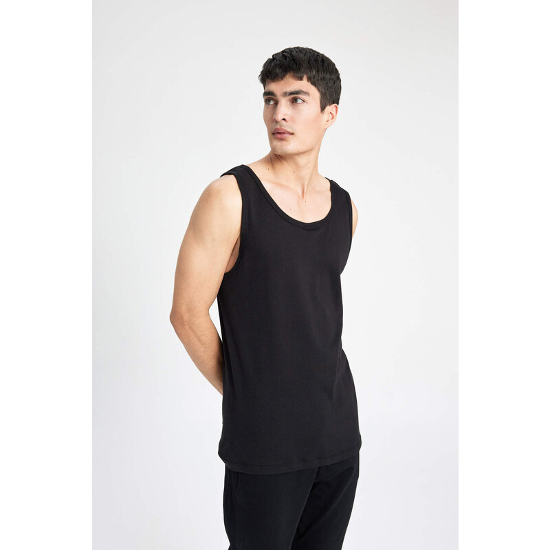 DEFACTO Slim Fit Ribbed 2 Piece Undershirts