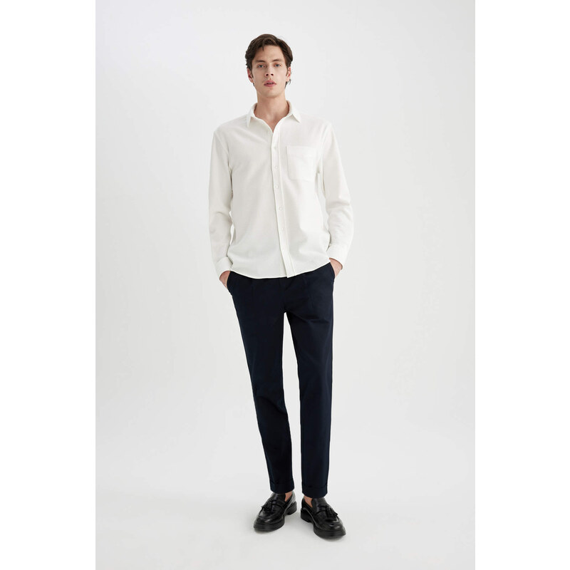 DEFACTO Tapered Fit Double Hem Twill Trousers