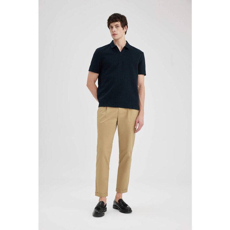 DEFACTO Tapered Fit Double Hem Twill Trousers