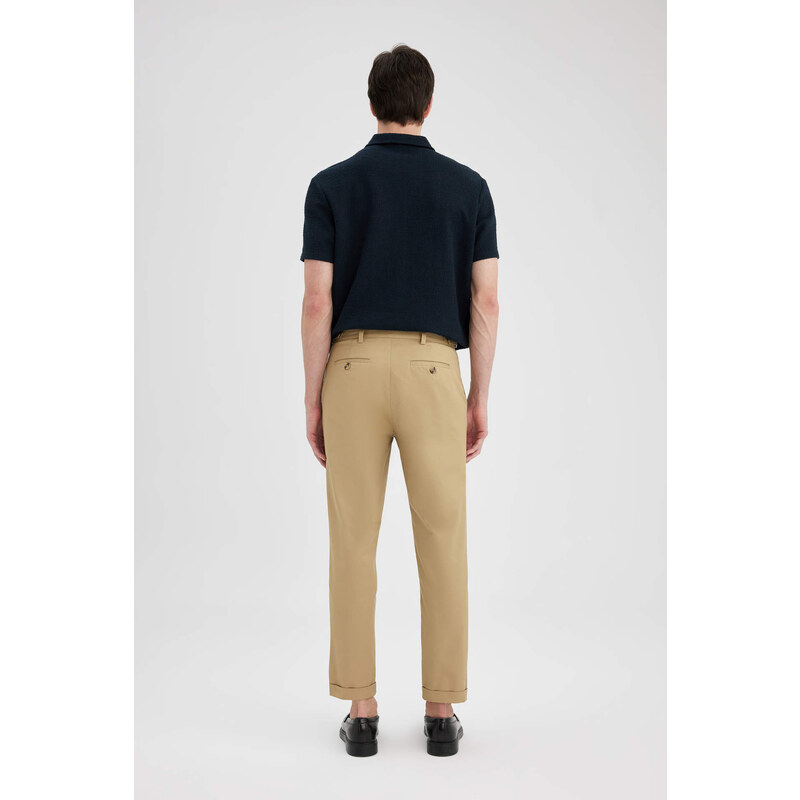 DEFACTO Tapered Fit Double Hem Twill Trousers