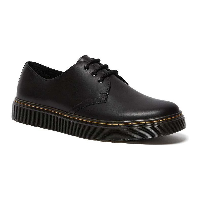 Kožené polobotky Dr. Martens Thurston Lo pánské, černá barva, DM26161001