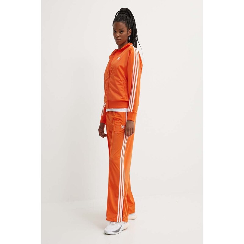 Mikina adidas Originals dámská, oranžová barva, s aplikací, IP0610