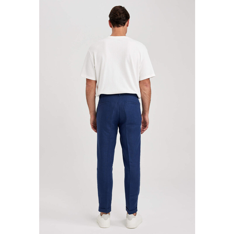 DEFACTO Crop Linen Trousers