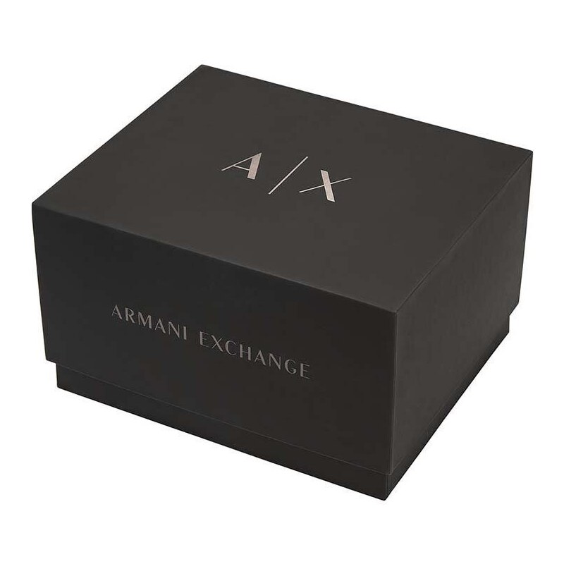 Hodinky a náramek Armani Exchange černá barva