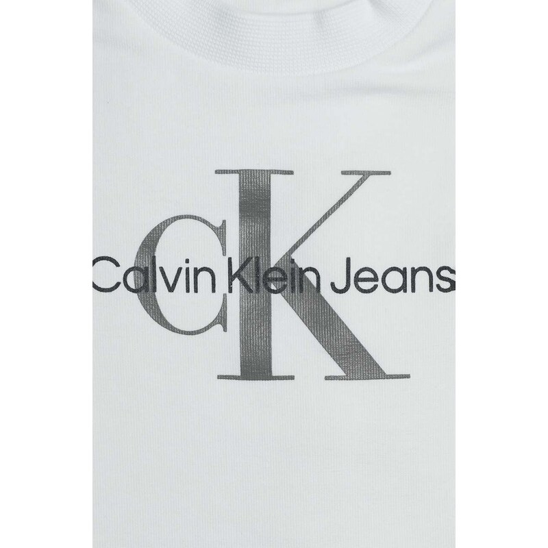 Dětská bavlněná souprava Calvin Klein Jeans tyrkysová barva