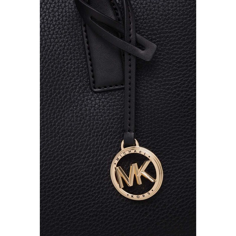 Kožená kabelka MICHAEL Michael Kors černá barva