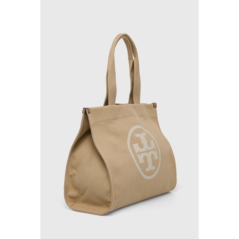 Kabelka Tory Burch Ella Canvas Tote béžová barva, 148792.275