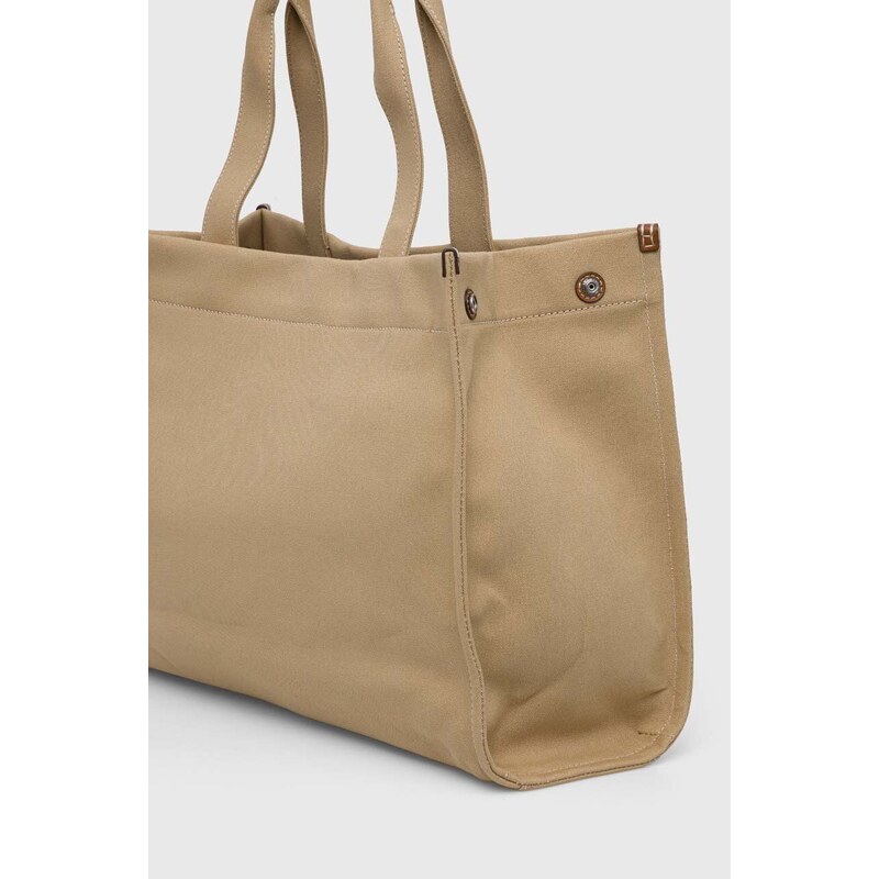 Kabelka Tory Burch Ella Canvas Tote béžová barva, 148792.275