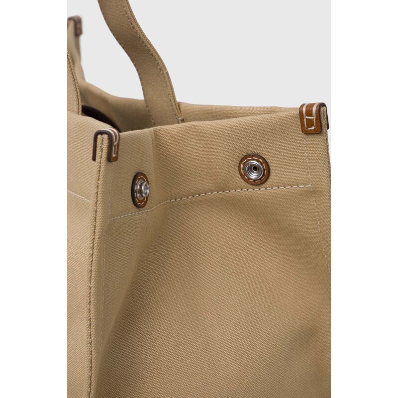 Kabelka Tory Burch Ella Canvas Tote béžová barva, 148792.275