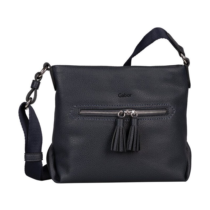 Elegantní kabelky zdobená střapci Gabor 010481 modrá 91588104