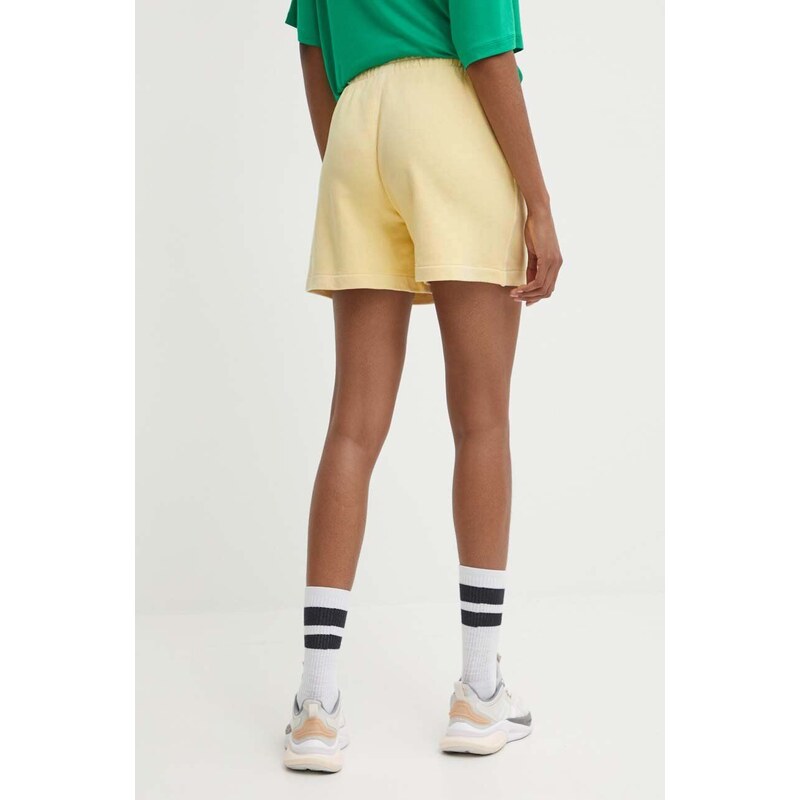 Bavlněné šortky adidas Originals žlutá barva, hladké, high waist, IT4286
