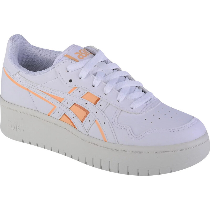 BÍLÉ DÁMSKÉ TENISKY ASICS JAPAN S PF S ORANŽOVÝMI DETAILY Bílá