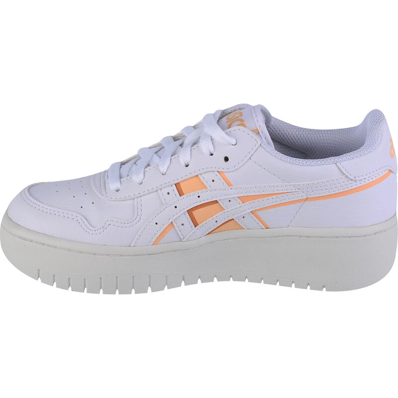 BÍLÉ DÁMSKÉ TENISKY ASICS JAPAN S PF S ORANŽOVÝMI DETAILY Bílá