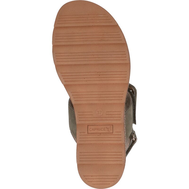 CAPRICE Dámské kožené zelené sandálky 9-28753-42-724-255