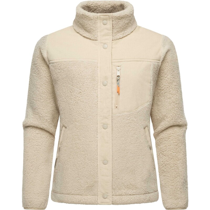 Ragwear Fleecová mikina Appopis Block béžová / režná