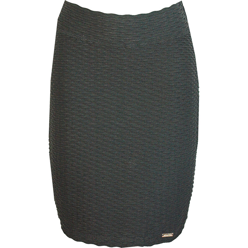 Modestia Černá sukně s plastickým vzorem