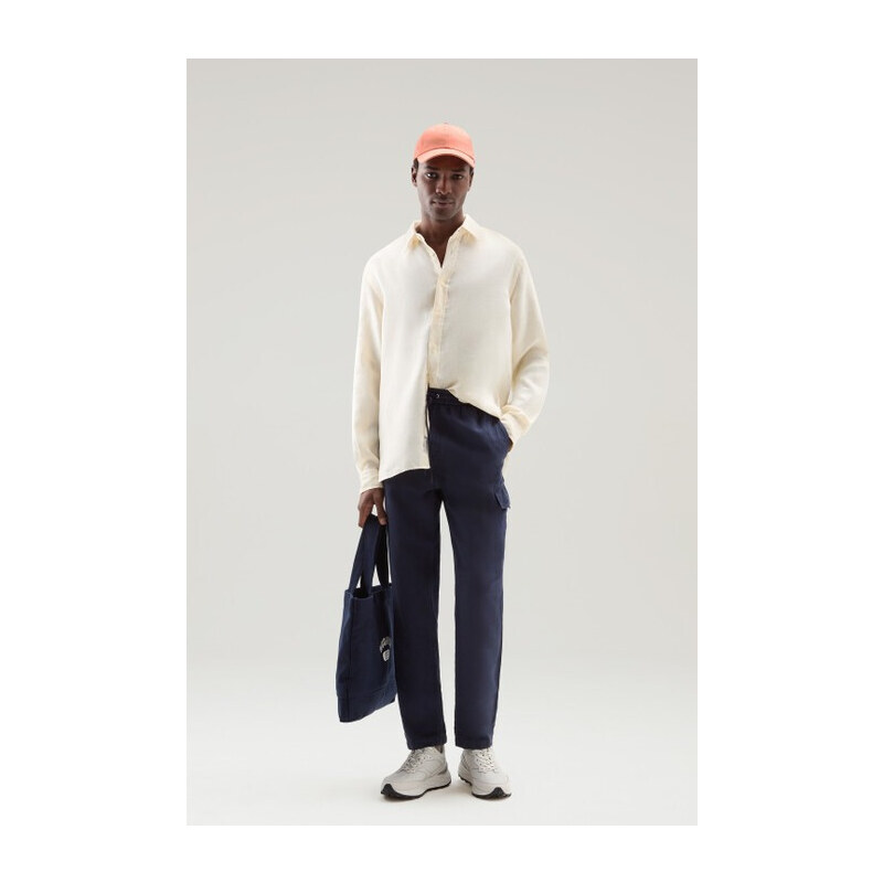 KALHOTY WOOLRICH COTTON LINEN PANT