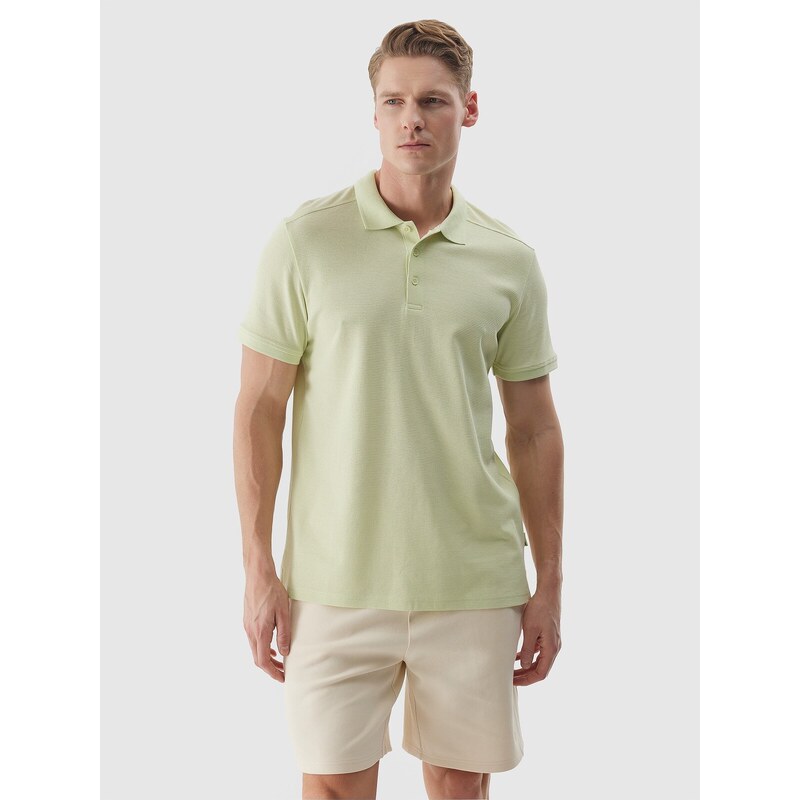 4F Pánské polo tričko regular - zelené