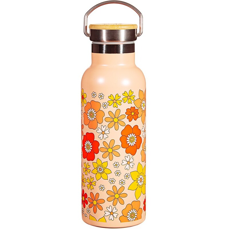 Sass & Belle nerezová láhev na vodu 70s Floral - 500ml