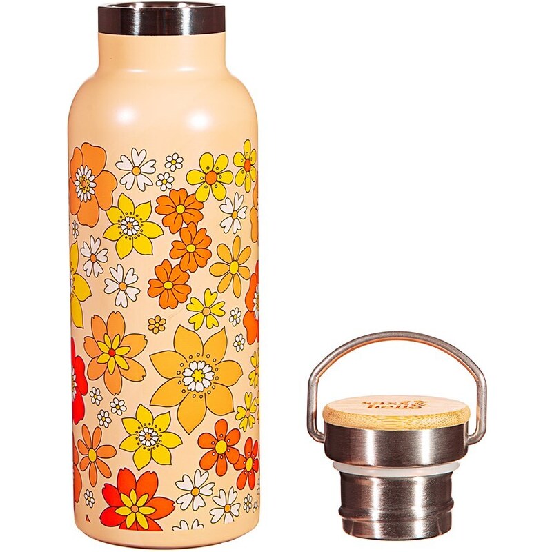 Sass & Belle nerezová láhev na vodu 70s Floral - 500ml